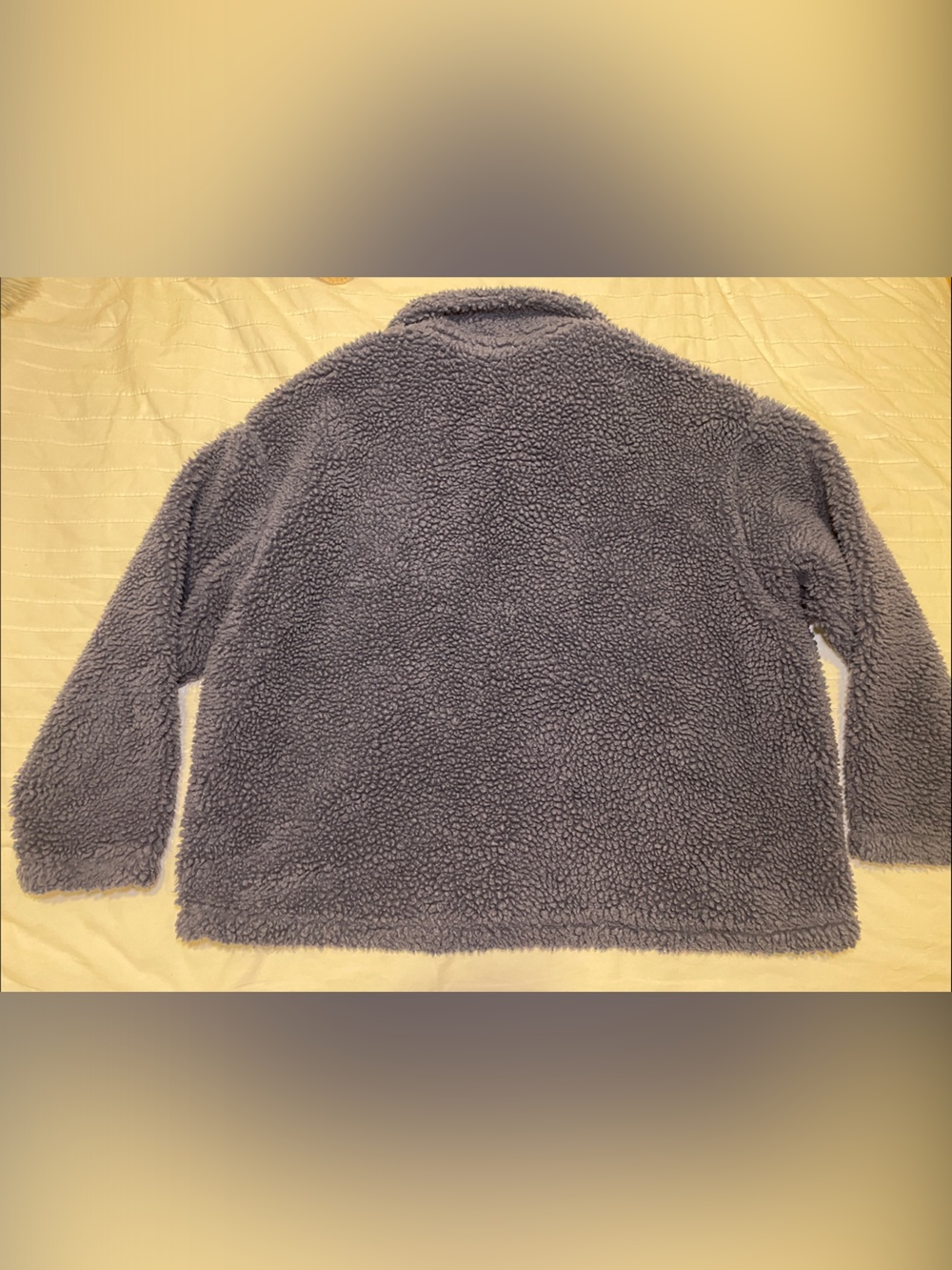 NIKE Sweater Sherpa Navy Faux Fur Swoosh Zip Jacket White Swoosh Vintage Retro - Picture 9 of 12